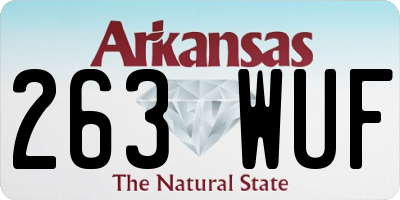 AR license plate 263WUF