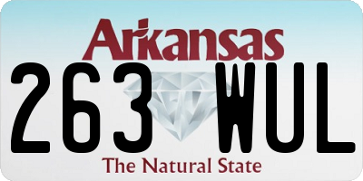 AR license plate 263WUL