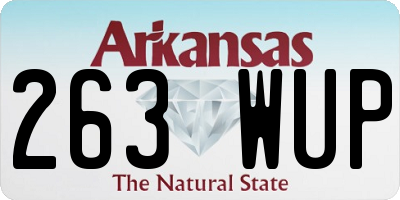 AR license plate 263WUP