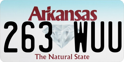 AR license plate 263WUU
