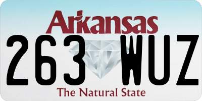 AR license plate 263WUZ