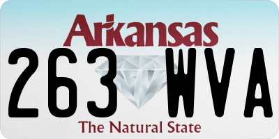 AR license plate 263WVA