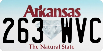 AR license plate 263WVC