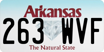 AR license plate 263WVF