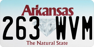 AR license plate 263WVM