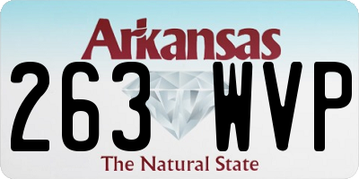 AR license plate 263WVP