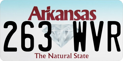 AR license plate 263WVR