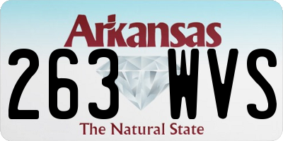 AR license plate 263WVS