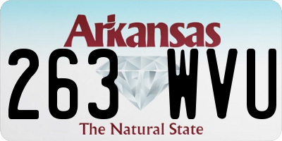 AR license plate 263WVU