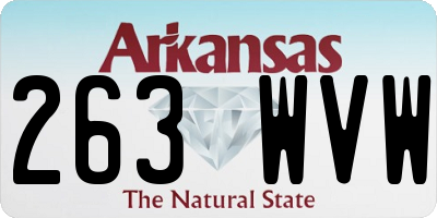 AR license plate 263WVW