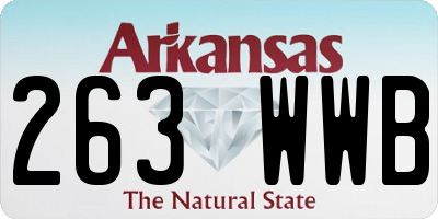 AR license plate 263WWB