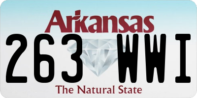 AR license plate 263WWI