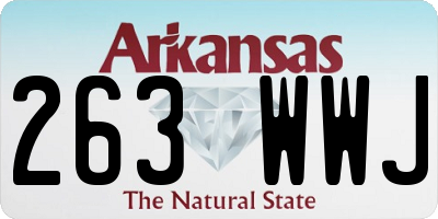 AR license plate 263WWJ