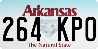 AR license plate 264KPO