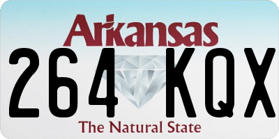 AR license plate 264KQX