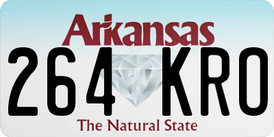 AR license plate 264KRO