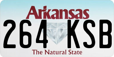 AR license plate 264KSB