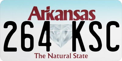 AR license plate 264KSC