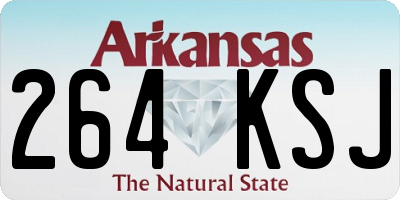 AR license plate 264KSJ