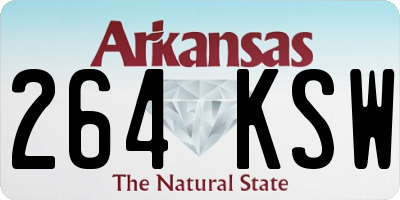 AR license plate 264KSW