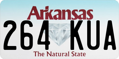 AR license plate 264KUA