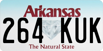 AR license plate 264KUK
