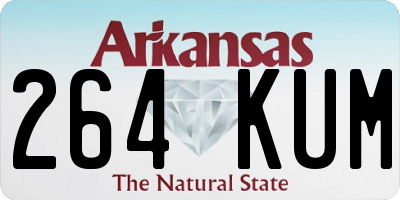 AR license plate 264KUM