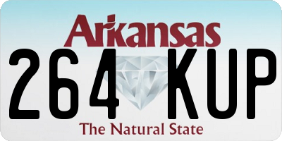 AR license plate 264KUP