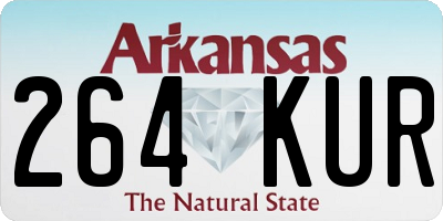 AR license plate 264KUR