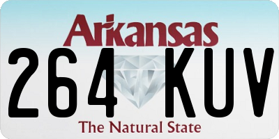AR license plate 264KUV