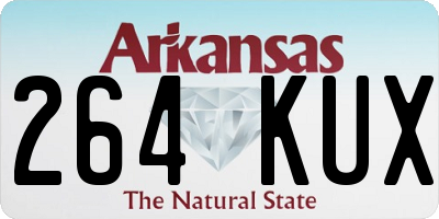 AR license plate 264KUX