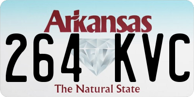 AR license plate 264KVC