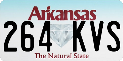 AR license plate 264KVS