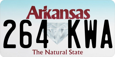 AR license plate 264KWA