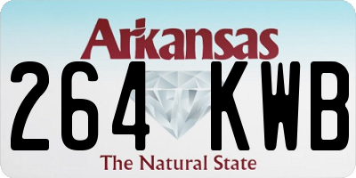AR license plate 264KWB