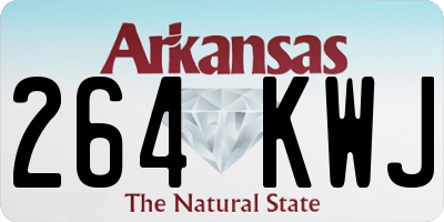 AR license plate 264KWJ