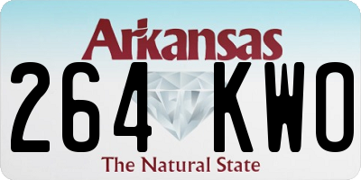 AR license plate 264KWO