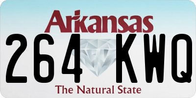 AR license plate 264KWQ