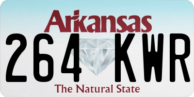 AR license plate 264KWR
