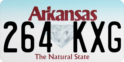 AR license plate 264KXG