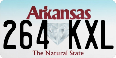 AR license plate 264KXL