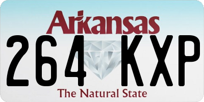 AR license plate 264KXP