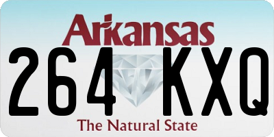 AR license plate 264KXQ