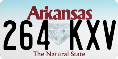 AR license plate 264KXV