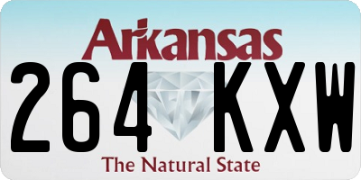 AR license plate 264KXW