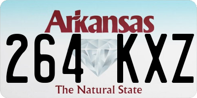 AR license plate 264KXZ