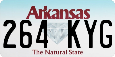 AR license plate 264KYG