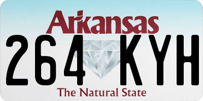 AR license plate 264KYH