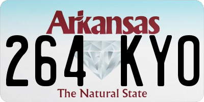 AR license plate 264KYO