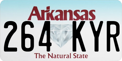 AR license plate 264KYR